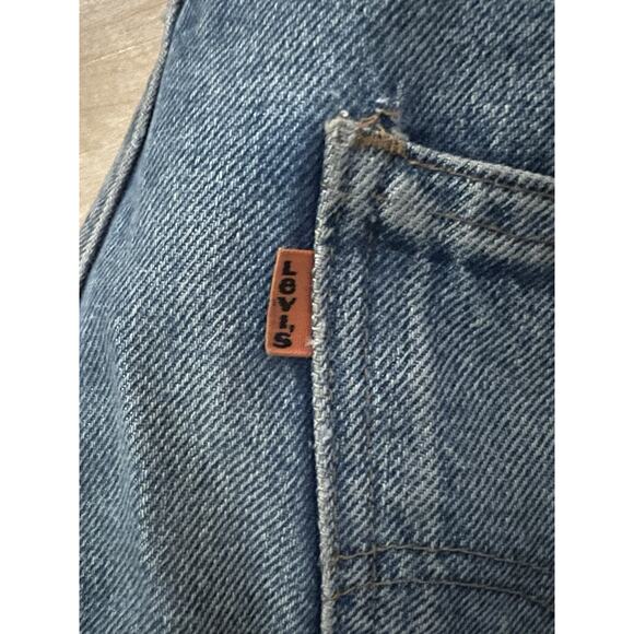 VTG 70’s Levi’s Orange Tab Bellbottom Flare Faded Denim Jeans Real Size 31 X 32 - Picture 10 of 11